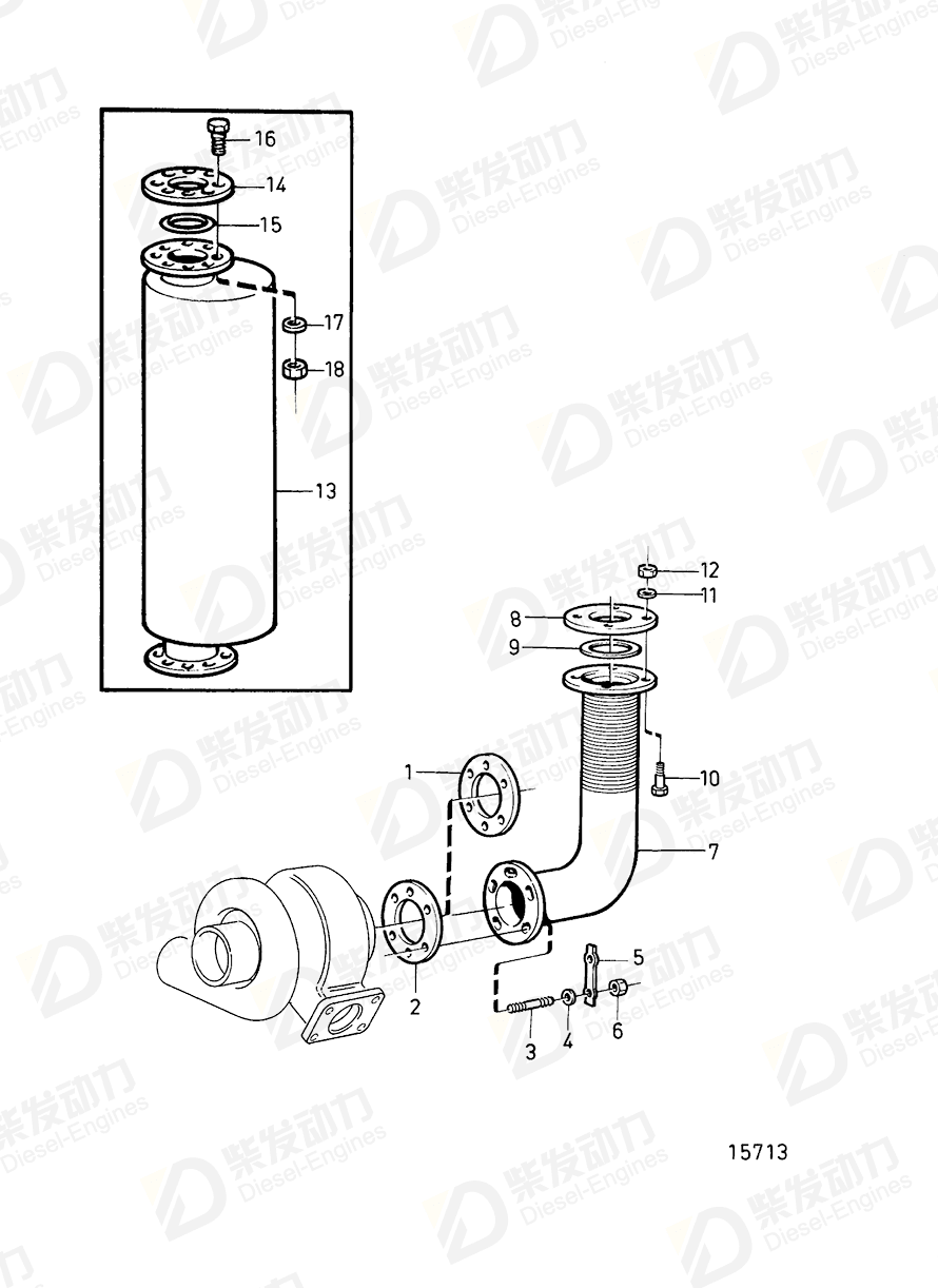 volvo penta Gasket 862976 Drawing volvo penta Gasket 862976 Drawing